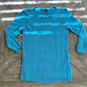 Talbots SMALL linen teal sweater